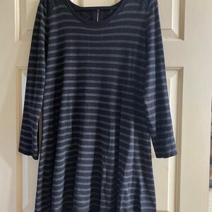 Style & Co. Black and Gray Striped Dress